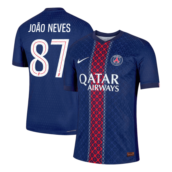 JOÃO NEVES #87 Пари Сен Жермен Домакинска Тениска 2025/26 Authentic