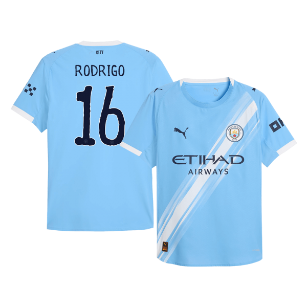 RODRIGO #16 Манчестър Сити Домакинска Тениска - Световно 2025/26 Authentic
