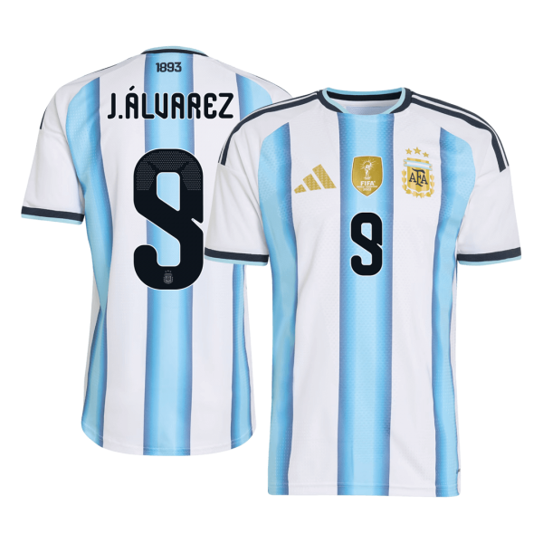 J.ÁLVAREZ #9 Аржентина Домакинска Тениска - Световно 2026 Authentic