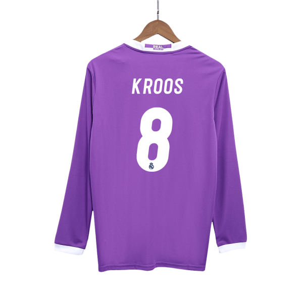 Ретро KROOS #8 Реал Мадрид Гостуваща Тениска с дълъг ръкав 2016/17