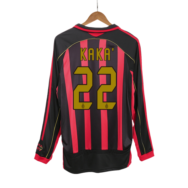 Ретро KAKA' #22 АК Милан Домакинска Тениска с дълъг ръкав 2006/07