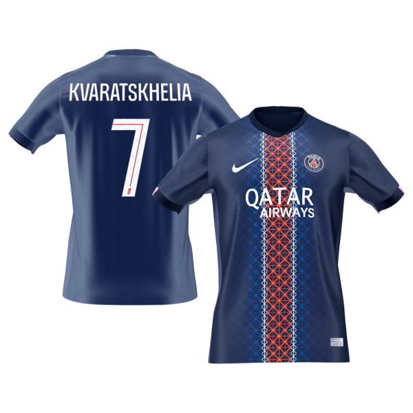 KVARATSKHELIA #7 Пари Сен Жермен Домакинска Тениска 2025/26