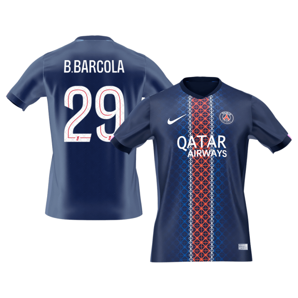 B.BARCOLA #29 Пари Сен Жермен Домакинска Тениска 2025/26