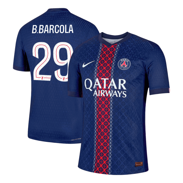 B.BARCOLA #29 Пари Сен Жермен Домакинска Тениска 2025/26 Authentic