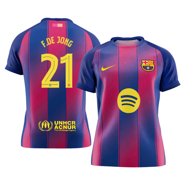 F.DE JONG #21 Барселона Домакинска Тениска 2025/26 - UCL