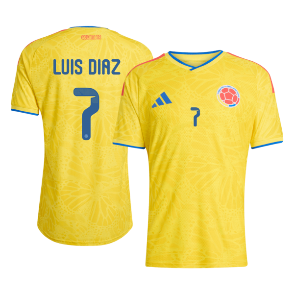 LUIS DíAZ #7 Колумбия Домакинска Тениска - Световно 2026 Authentic