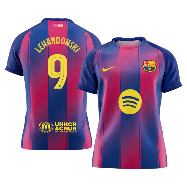 LEWANDOWSKI #9 Барселона Домакинска Тениска 2025/26 - UCL